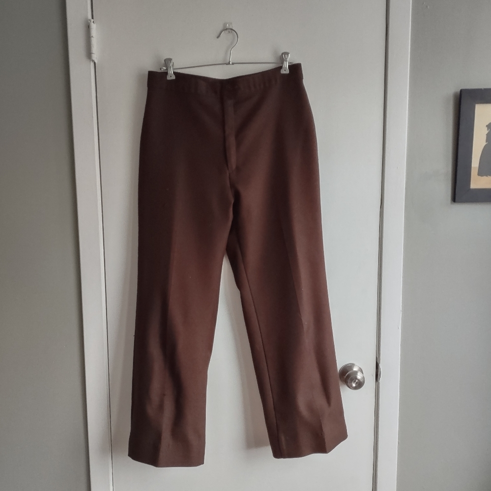 Vintage High Rise Brown 80s Pants